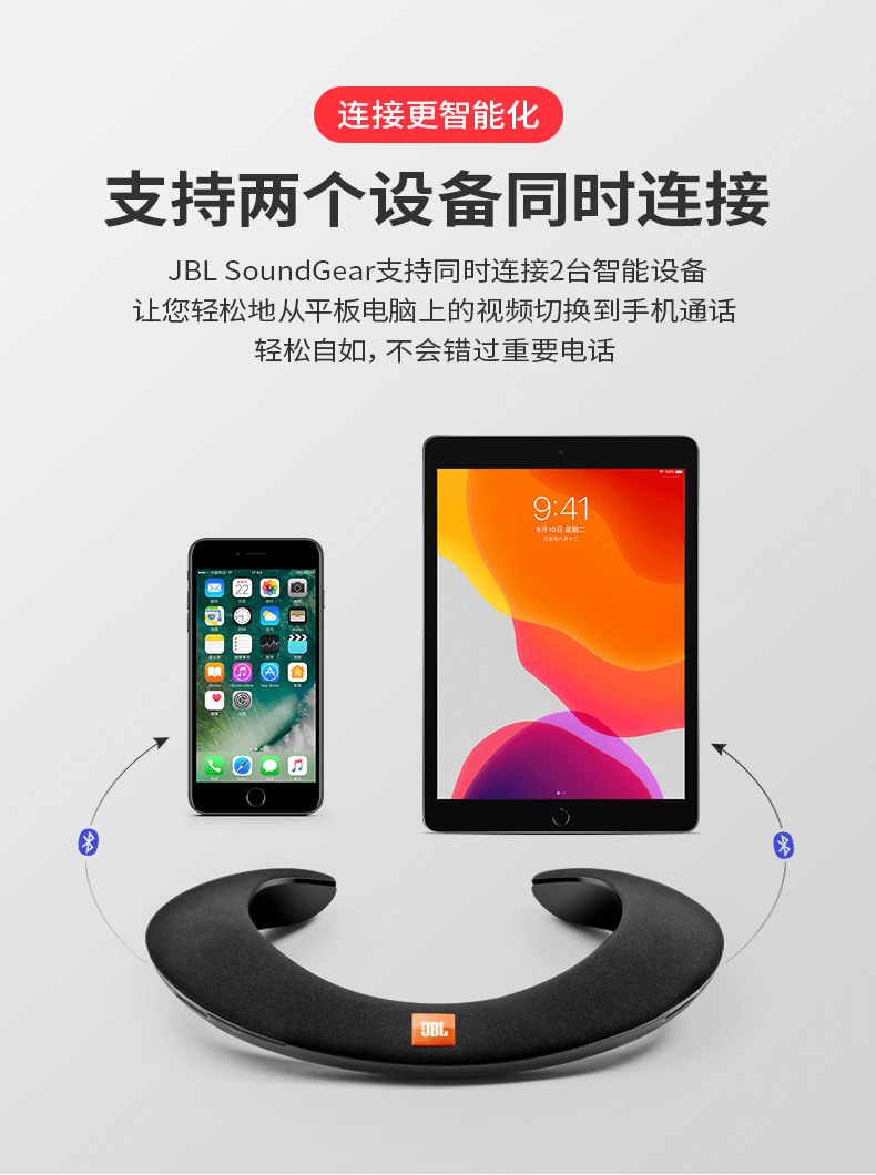 JBL SoundGear音乐魔环可穿戴式无线蓝牙音箱随身便携音响
